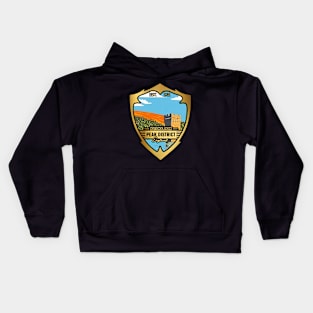 Gold Logo Peak District National Park England Kids Hoodie